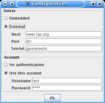 The configuration dialog