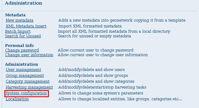 How to reach the configuration page