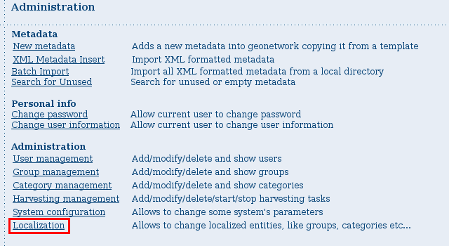 How to open the localization form