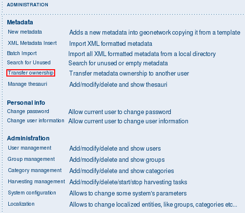 How to reach the transfer ownership page