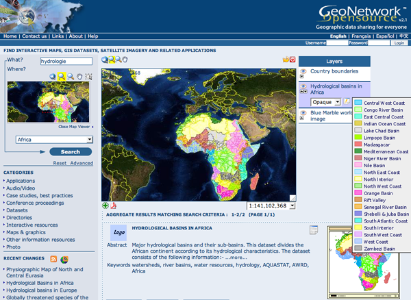 The interactive map viewer