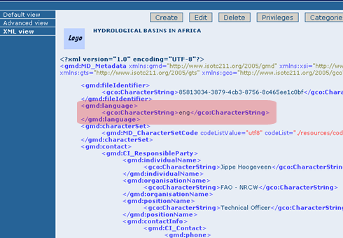 XML view